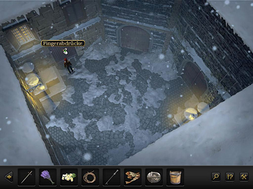 Once you get to the place with three gates again, notice fingerprints of the merchant on the left gate - Follow An-Nasir - Chapter 3 - Florence, Italy - Secret Files 3: The Archimedes Code - Game Guide and Walkthrough