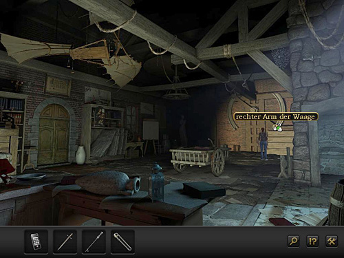 Since the left part of the scales is still in darkness, examine the right one - it is blocked - Get the cylinder - Chapter 3 - Florence, Italy - Secret Files 3: The Archimedes Code - Game Guide and Walkthrough