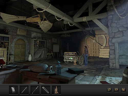 Use the jack on the vehicle to raise it up and light up the wall - Get the cylinder - Chapter 3 - Florence, Italy - Secret Files 3: The Archimedes Code - Game Guide and Walkthrough