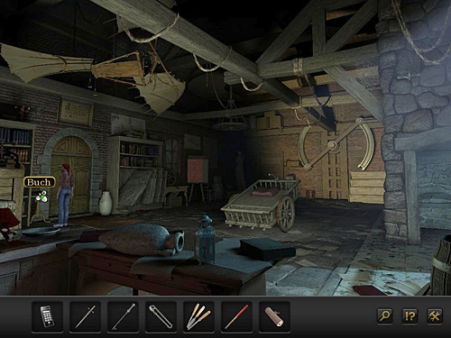 In order to find it out, take the book lying on the stool to the left from the door - Decode the note - Chapter 3 - Florence, Italy - Secret Files 3: The Archimedes Code - Game Guide and Walkthrough