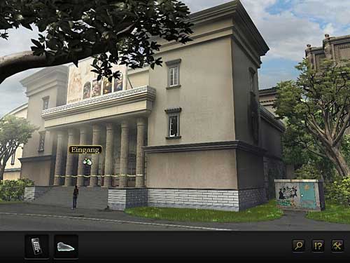 Go inside through the main door and according to information from the policeman, go down the stairs to the basement - Get to the archive - Chapter 4 - San Francisco, USA - Secret Files 3: The Archimedes Code - Game Guide and Walkthrough