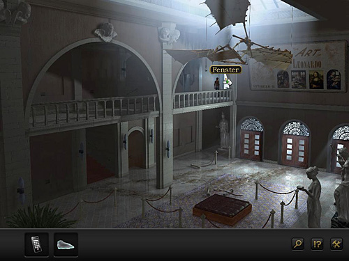 Since it is not possible to open the door to the room, where fire has started, go outside through the window at the end of the gallery - Get to the archive - Chapter 4 - San Francisco, USA - Secret Files 3: The Archimedes Code - Game Guide and Walkthrough