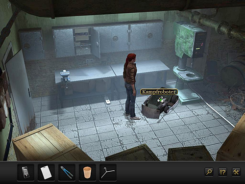 You'll find there another combat robot - Defeat the robot - Chapter 5 - Alcatraz, USA - Secret Files 3: The Archimedes Code - Game Guide and Walkthrough