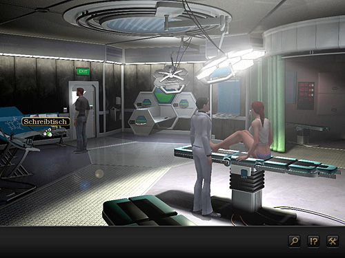 Go to the table on the left and take needed items: pen and piece of paper - Locate the place marked by Guardian - Chapter 7 - CERN, Switzerland - Secret Files 3: The Archimedes Code - Game Guide and Walkthrough