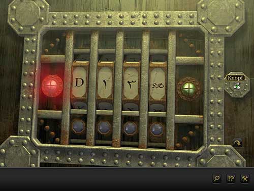 Go to the terminal on the left and press buttons under each symbols to set the order: letter