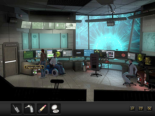 Now examine the trash can in the control room - Deactivate the laser grid - Chapter 9 - CERN, Switzerland - Secret Files 3: The Archimedes Code - Game Guide and Walkthrough