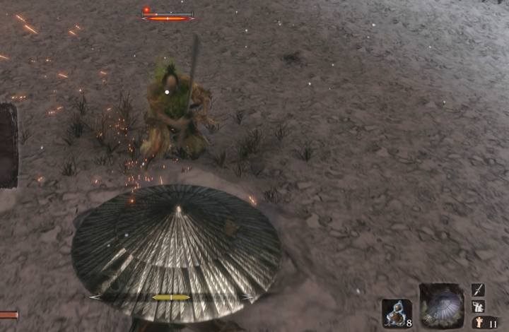 Hold the button/key to increase your defense. - Loaded Umbrella | Prosthetic Tools in Sekiro Shadows Die Twice - Prosthetic Tools - Sekiro Guide and Walkthrough