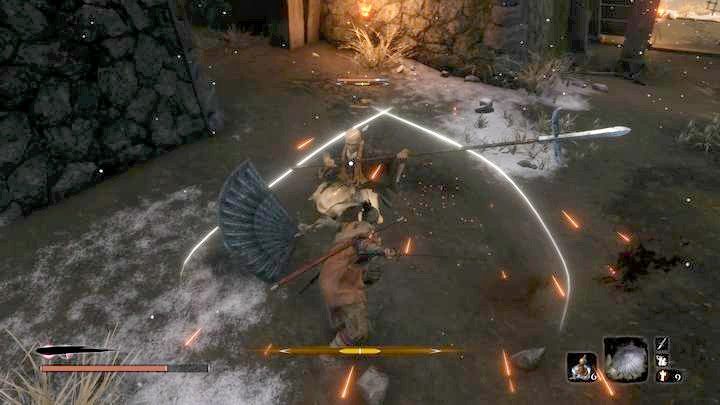 Once you have acquired the Projected Force (skill tab: Prosthetic Arts), you can perform a quick counter after the end of your defense - Loaded Umbrella | Prosthetic Tools in Sekiro Shadows Die Twice - Prosthetic Tools - Sekiro Guide and Walkthrough
