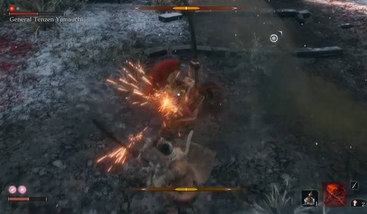 Parrying is crucial in this fight. Dodge only the bosss special attacks. - General Tenzen Yamauchi | Sekiro Shadows Die Twice Boss Fight - Bosses - Sekiro Guide and Walkthrough