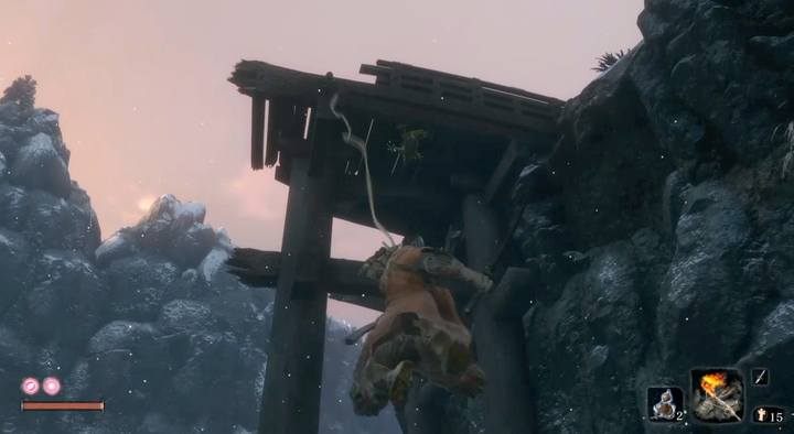 A Sculptors Idol is right below the destroyed bridge. Unlock it before you face the boss. The path to the boss is shorter from here. - General Tenzen Yamauchi | Sekiro Shadows Die Twice Boss Fight - Bosses - Sekiro Guide and Walkthrough