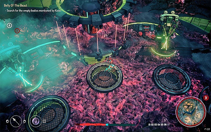 You can use Sense Mode to detect the big tanks and then examine them personally (they are on the lowest floor) but this is completely optional - Belly of the Beast | Walkthrough | Main quest - Main Quests - Seven The Days Long Gone Game Guide