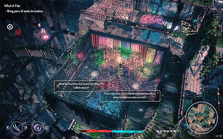 Wave Witchs house is located in the north-east part of the Wardens Hold (see the picture) - Quests in zone 4 (Visa 04) | Walkthrough - Side Quests - Seven The Days Long Gone Game Guide