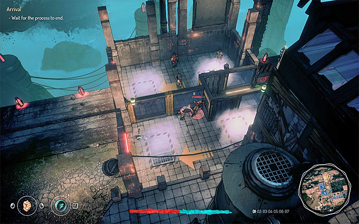 Follow the path in the arrival zone and dont go outside the green path with arrows - you will be attacked by guards - Arrival | Walkthrough | Main quest - Main Quests - Seven The Days Long Gone Game Guide