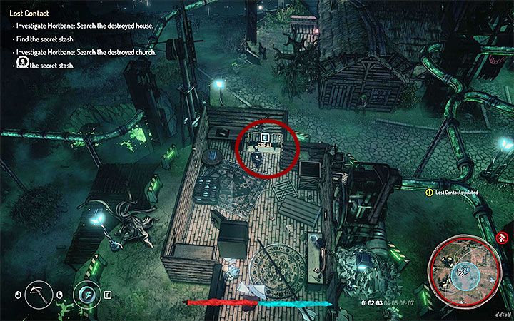 In Mortbane you must examine the destroyed house and the destroyed church - Lost Contact | Walkthrough | Main quest - Main Quests - Seven The Days Long Gone Game Guide