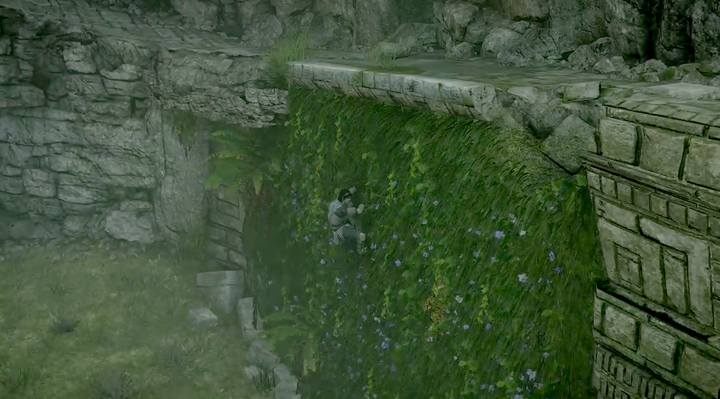 Climb the wine and jump to the ledge - Colossus 1 Valus | Shadow of the Colossus Walkthrough - Walkthrough - Shadow of the Colossus Game Guide