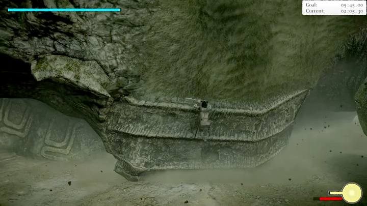 When your opponent finds himself at the geyser, time is of the essence - Colossus 9 - Basaran | Shadow of the Colossus Walkthrough - Walkthrough - Shadow of the Colossus Game Guide