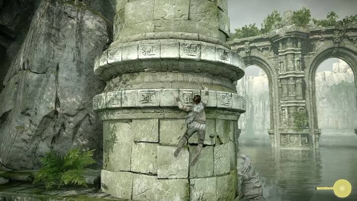 Get past the waterfall and start swimming against the current - Colossus 12 - Pelagia | Shadow of the Colossus Walkthrough - Walkthrough - Shadow of the Colossus Game Guide