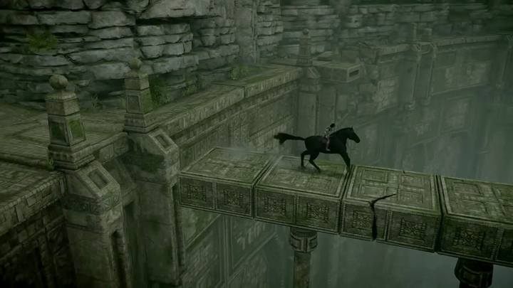 You can use Agro to get past the chasm - Colossus 16 - Malus | Shadow of the Colossus Walkthrough - Walkthrough - Shadow of the Colossus Game Guide