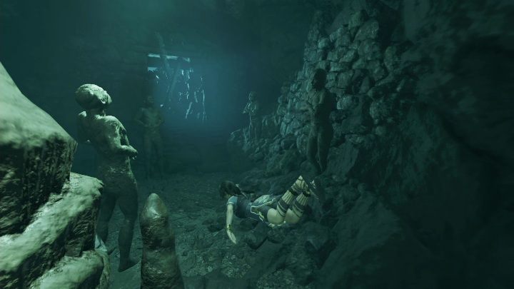 Follow the water until you see stone statues - Crypts in The Hidden City in Shadow of the Tomb Raider - Crypts - Shadow of the Tomb Raider Game Guide