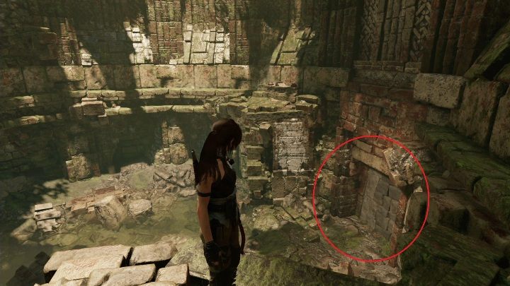 At the very bottom of the room there is a blocked passage - marked in red in the screen above - Crypts in The Hidden City in Shadow of the Tomb Raider - Crypts - Shadow of the Tomb Raider Game Guide