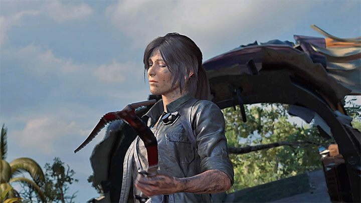 You have to walk the fallen tree and complete a short slide down - How to get the knife, bow, and axe back in Shadow of the Tomb Raider? - FAQ - Shadow of the Tomb Raider Game Guide