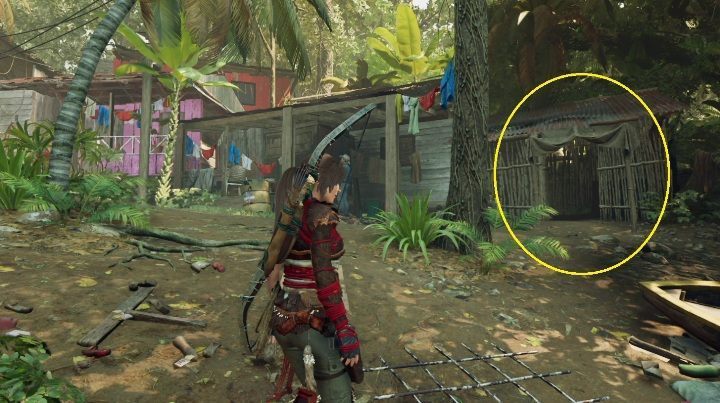 Trinitys Offer (4) - can be found near the pink building - Treasures, Relics, and Documents in Kuwaq Yaku | Secrets in SotTR - Kuwaq Yaku - Shadow of the Tomb Raider Game Guide