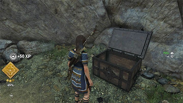 The Chest (1) is in the small area near the western reservoir - Survival Caches and the Conquistador Chest in Mission of San Juan | Secrets - Mission of San Juan - Shadow of the Tomb Raider Game Guide