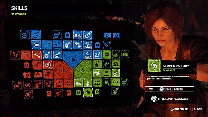 Serpents Fury is one of Laras skills - Chain Gang trophy in Shadow of the Tomb Raider - Trophy Guide - Shadow of the Tomb Raider Game Guide