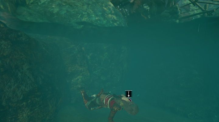 The first cache (1) is under water, east from Village Caves campsite - Chests and survivalist cache in The Hidden City | Secrets in SotTR - The Hidden City - Shadow of the Tomb Raider Game Guide