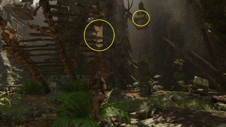 When the section is lifted, push the first cart on the other side - Challenge Tombs - Peruvian Jungle Tombs in Shadow of the Tomb Raider Game - Challenge Tombs - Shadow of the Tomb Raider Game Guide