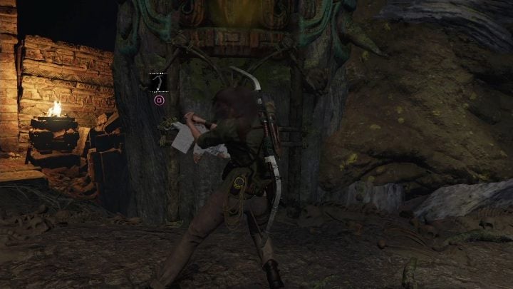 To go further you have to go down and use a machine - Challenge Tombs - Mission of San Juan in Shadow of the Tomb Raider - Challenge Tombs - Shadow of the Tomb Raider Game Guide