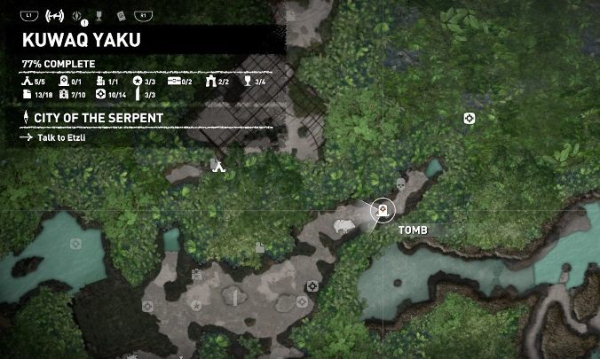 This tomb can be found on the north-eastern part of the map - Challenge Tombs - Kuwaq Yaku in Shadow of the Tomb Raider - Challenge Tombs - Shadow of the Tomb Raider Game Guide