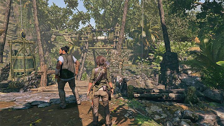 The location of the puzzle is presented in the picture above - the main characters have to lift the bridge and get to the other side of the precipice - How to solve the bridge riddle in Shadow of the Tomb Raider Game? - Solving Riddles - Shadow of the Tomb Raider Game Guide