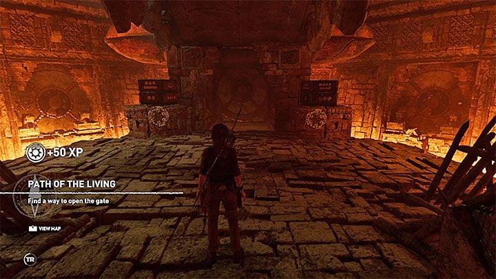 The location of the riddle is shown above - How to solve the Gate riddle in the Kuwak Yaku in Shadow of the Tomb Raider? - Solving Riddles - Shadow of the Tomb Raider Game Guide