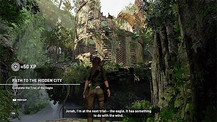 Not long after you begin, youll approach a large tower - the place, where youll be spending the next dozen or so minutes - Completing the Trial of the Eagle - Path to the Hidden City - Trial of the Eagle - Shadow of the Tomb Raider Game Guide