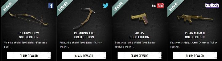 There are 4 gold weapons to choose from, and you can claim all of them if you wish - Gold weapons in Shadow of the Tomb Raider - Equipment - Shadow of the Tomb Raider Game Guide