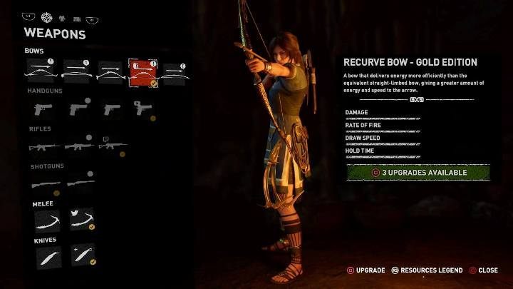 1 - Gold weapons in Shadow of the Tomb Raider - Equipment - Shadow of the Tomb Raider Game Guide