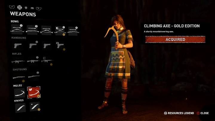 3 - Gold weapons in Shadow of the Tomb Raider - Equipment - Shadow of the Tomb Raider Game Guide