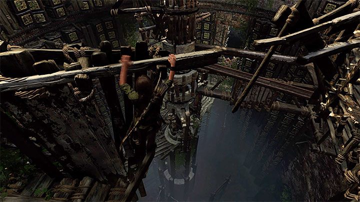 Start climbing and remember to avoid the moving parts of the mechanism - How to complete the Trial of the Eagle in Shadow of the Tomb Raider Game? - Solving Riddles - Shadow of the Tomb Raider Game Guide