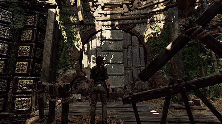 Climb onto the beam, but avoid the moving parts - How to complete the Trial of the Eagle in Shadow of the Tomb Raider Game? - Solving Riddles - Shadow of the Tomb Raider Game Guide