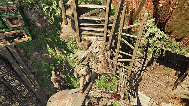 Climb onto the highest beam and reach its end - How to complete the Trial of the Eagle in Shadow of the Tomb Raider Game? - Solving Riddles - Shadow of the Tomb Raider Game Guide