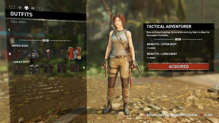 How to get - You start the game in this outfit - All Laras outfits in Shadow of the Tomb Raider - Equipment - Shadow of the Tomb Raider Game Guide