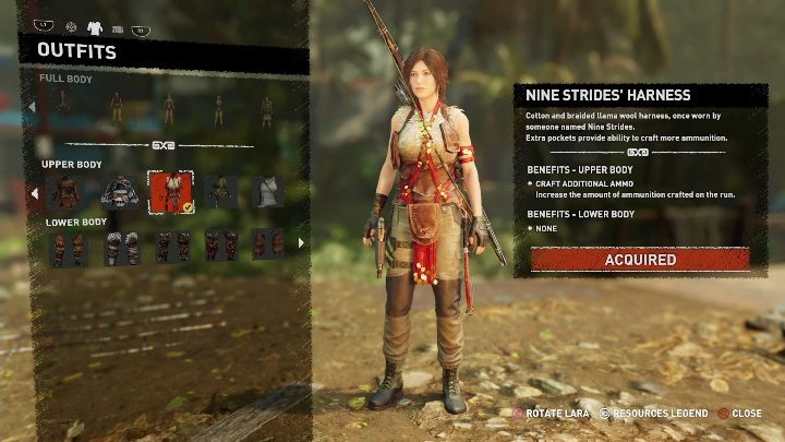 How to get - Purchase the item from a Merchant - All Laras outfits in Shadow of the Tomb Raider - Equipment - Shadow of the Tomb Raider Game Guide