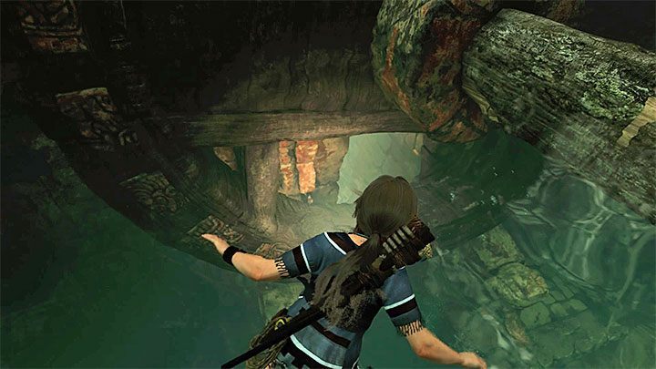 Jump into water and then dive - Exploring of the temple - Eye of the Serpent; Empty-Handed - Mountain Temple Cenote - Shadow of the Tomb Raider Game Guide