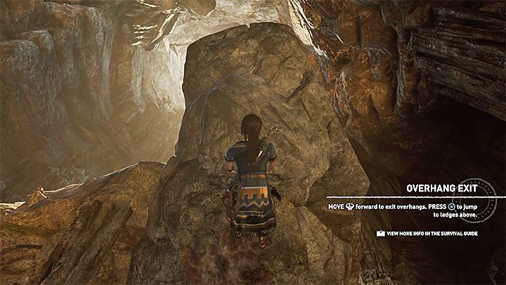 Complete the climb, finishing with an overhang under a high shelf - once youre in the section shown on the picture, press the jump button - Finding Unuratu in the temple of Kukulkan - Rebellion Lives - The Hidden City - return - Shadow of the Tomb Raider Game Guide