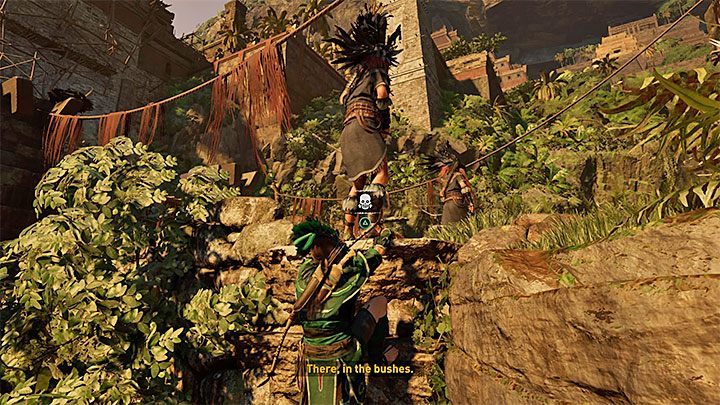 Lara will soon reach another place where you can throw off a cultist standing at the edge of a cliff (see the picture above) - Escape with Unuratu and exploration of the Sinchi Chiqa tomb - Last Emperor - The Hidden City - return - Shadow of the Tomb Raider Game Guide