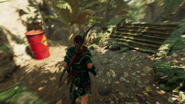 Oil barrels have an extremely bright red color - Challenges in Kuwaq Yaku | Secrets in Shadow of the Tomb Raider - Kuwaq Yaku - Shadow of the Tomb Raider Game Guide