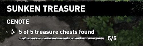 To complete the Sunken treasure challenge you must open 5 sunken crates - Challenges in Cenote | Secrets in Shadow of the Tomb Raider - Cenote - Shadow of the Tomb Raider Game Guide