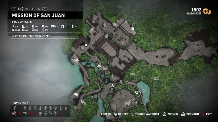 To start the Raise the flags challenge, you must hang the first flag - Challenges in Mission of San Juan | Secrets in Shadow of the Tomb Raider - Mission of San Juan - Shadow of the Tomb Raider Game Guide