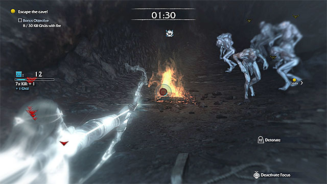 After you achieve victory, a countdown starts - you have 2 minutes to escape from the cave - 12: The Messenger | Main missions - Main missions - Middle-earth: Shadow of Mordor Game Guide